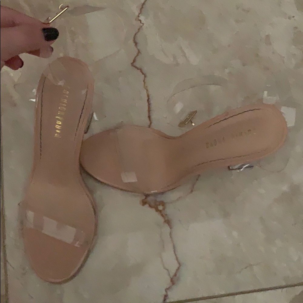 Clear heels